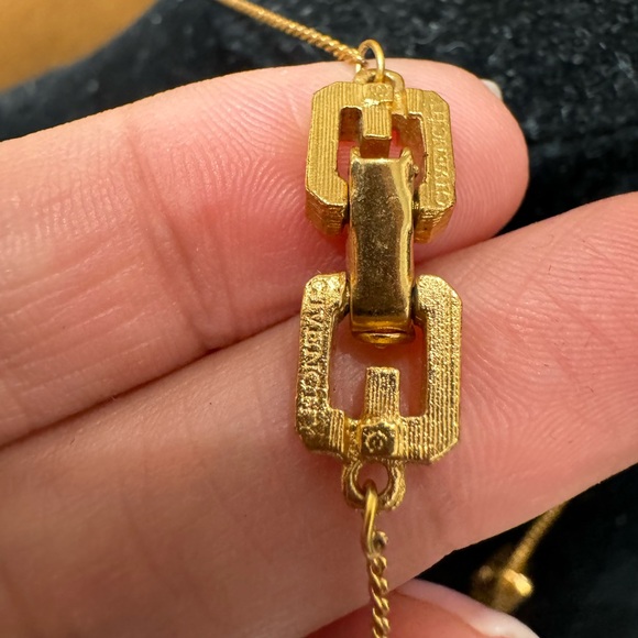 Givenchy Gold Necklace with Black and Green Details - Picture 6 of 6